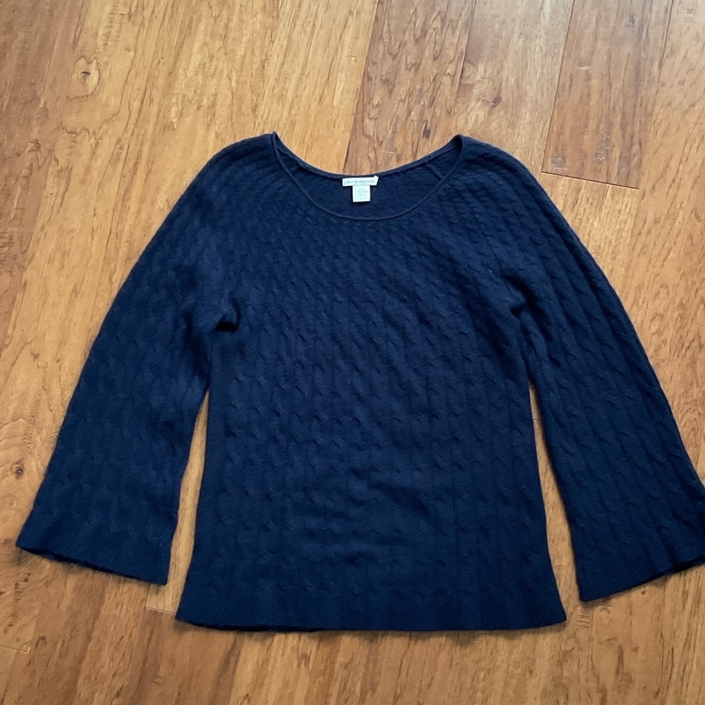 White + Warren Deep Blue Cashmere Sweater